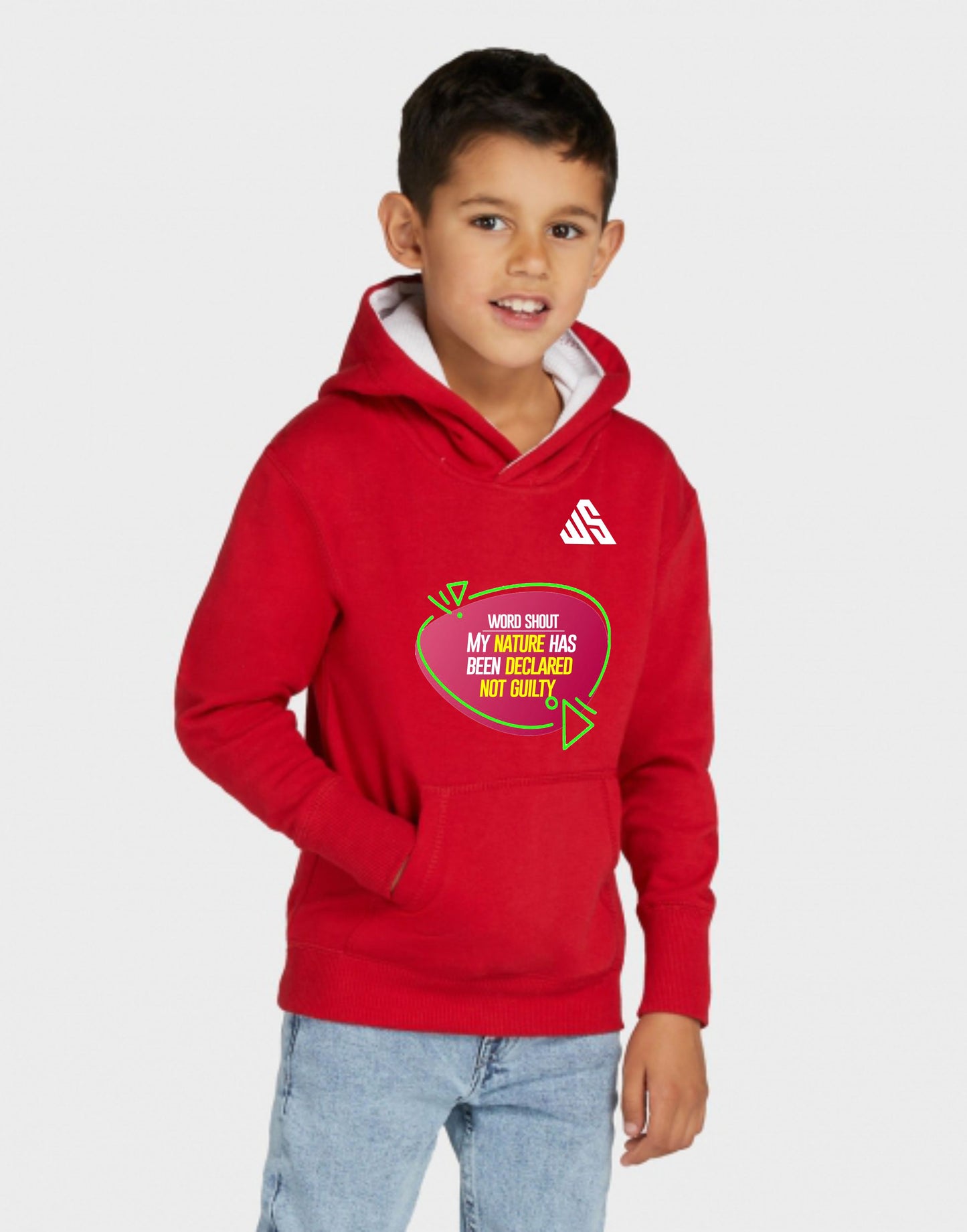 Branded Contrast Hooded Sweatshirt Kids