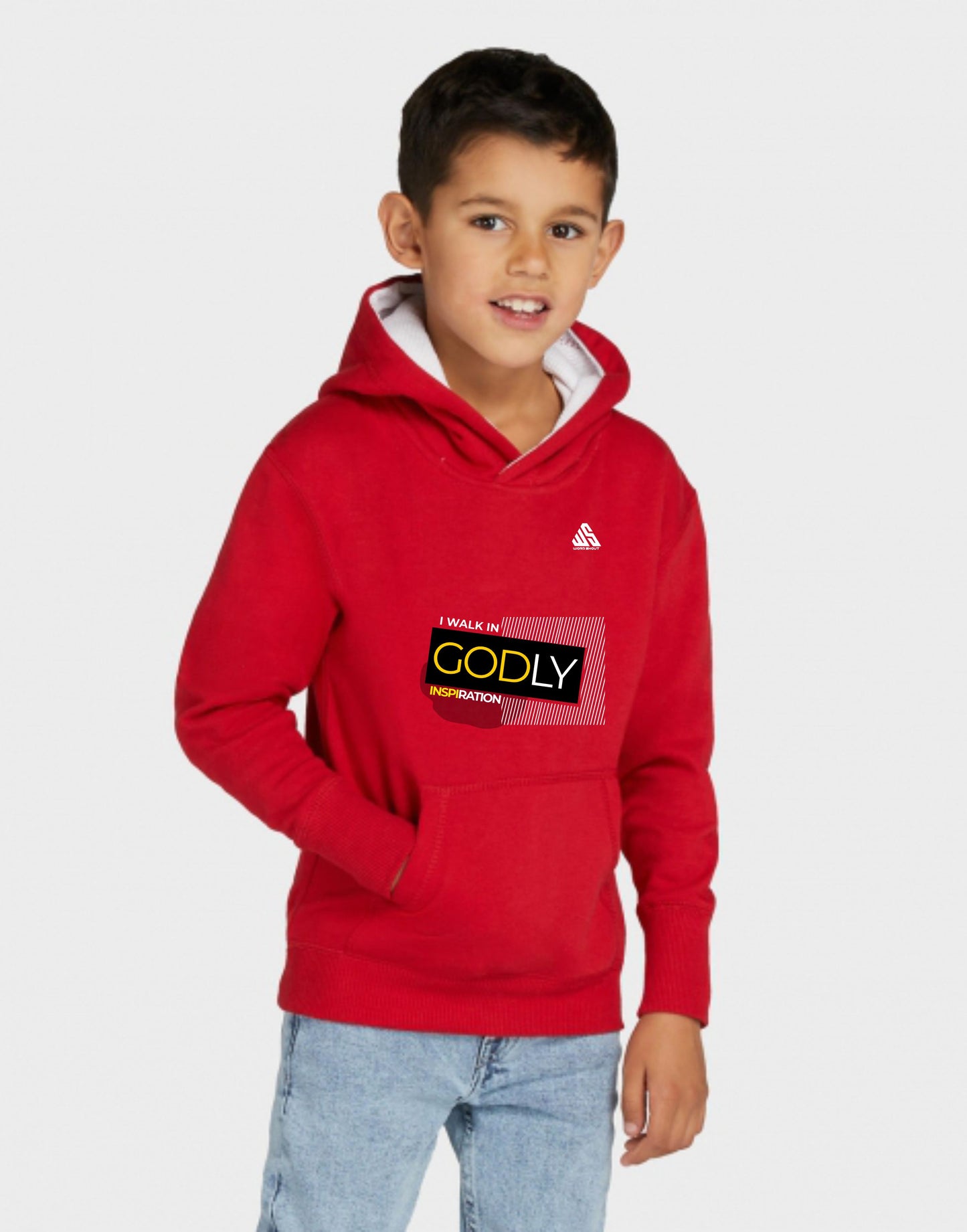 Branded Contrast Hooded Sweatshirt Kids